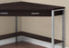 I 7502 Computer Desk - 42"L / Espresso Corner / Silver Metal - Furniture Depot (7881137586424)
