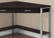 I 7502 Computer Desk - 42"L / Espresso Corner / Silver Metal - Furniture Depot (7881137586424)