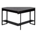 I 7503 Computer Desk - 42"L / Black / Grey Top Corner / Black - Furniture Depot