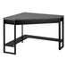 I 7503 Computer Desk - 42"L / Black / Grey Top Corner / Black - Furniture Depot