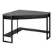 I 7503 Computer Desk - 42"L / Black / Grey Top Corner / Black - Furniture Depot