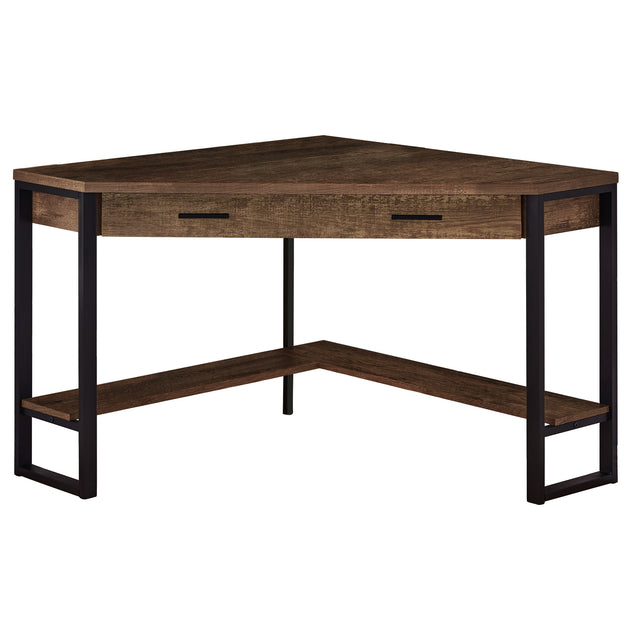 I 7504 Computer Desk - 42"L / Brown Reclaimed Wood Corner - Furniture Depot (7881137651960)