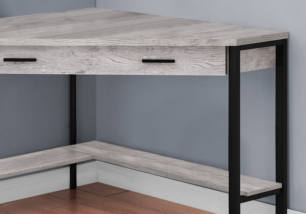 I 7505 Computer Desk - 42"L / Grey Reclaimed Wood Corner - Furniture Depot (7881137684728)