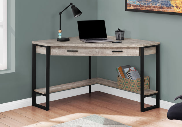 I 7506 Computer Desk - 42"L / Taupe Reclaimed Wood Corner - Furniture Depot (7881137717496)