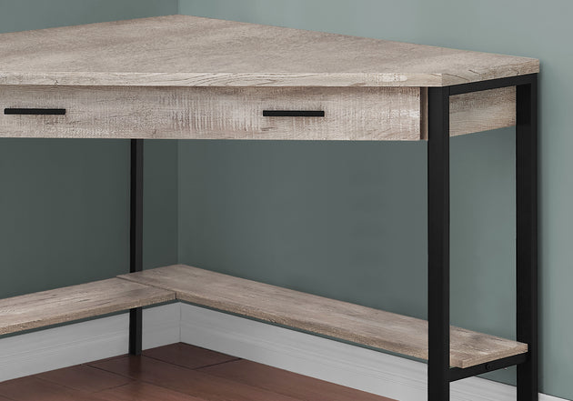 I 7506 Computer Desk - 42"L / Taupe Reclaimed Wood Corner - Furniture Depot (7881137717496)