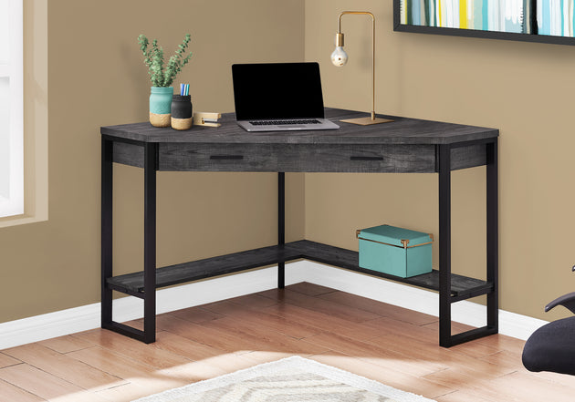 I 7507 Computer Desk - 42"L / Black Reclaimed Wood Corner - Furniture Depot (7881137750264)