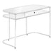 I 7520 Computer Desk - 48"L / Glossy White / Chrome Metal - Furniture Depot