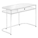 I 7520 Computer Desk - 48"L / Glossy White / Chrome Metal - Furniture Depot