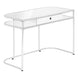 I 7520 Computer Desk - 48"L / Glossy White / Chrome Metal - Furniture Depot