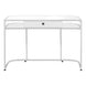 I 7520 Computer Desk - 48"L / Glossy White / Chrome Metal - Furniture Depot