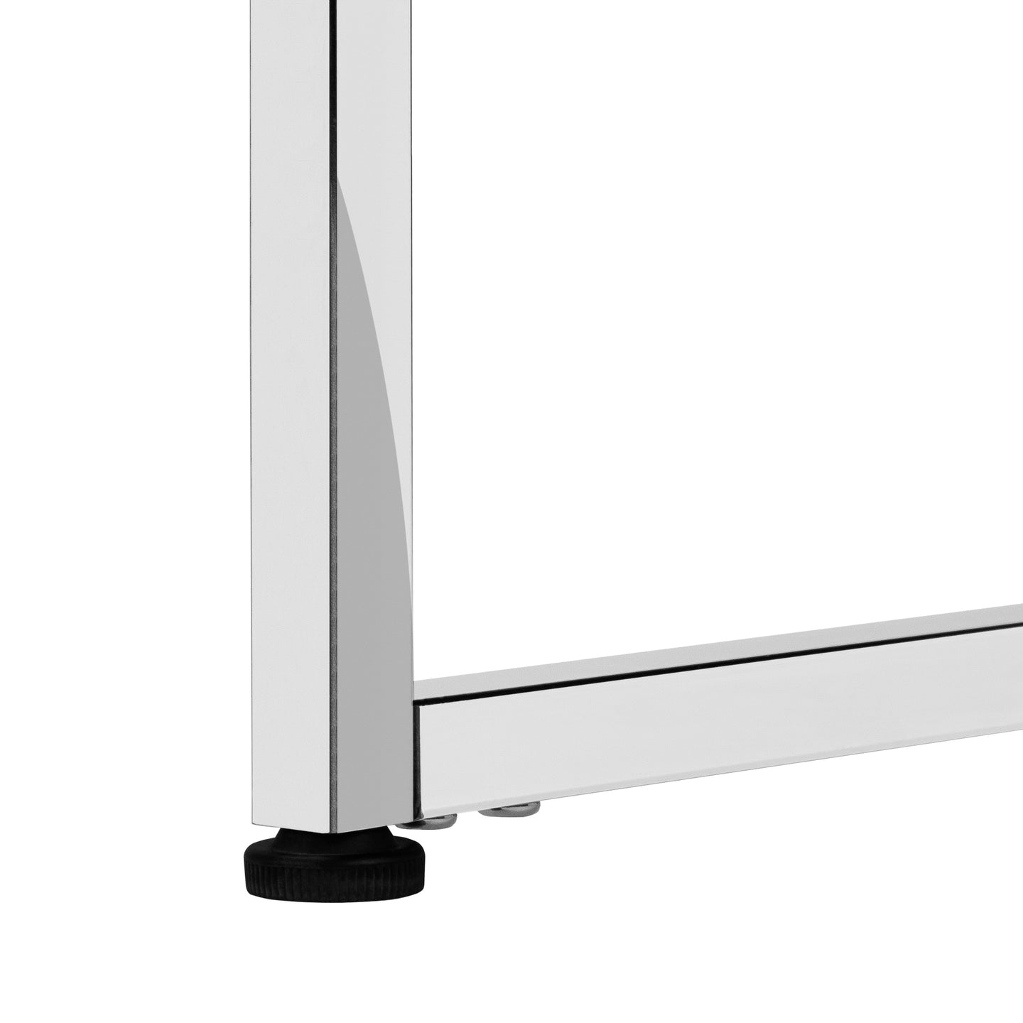 I 7520 Computer Desk - 48"L / Glossy White / Chrome Metal - Furniture Depot