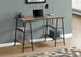 I 7523 Computer Desk - 48"L / Dark Taupe / Black Metal - Furniture Depot