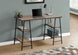 I 7523 Computer Desk - 48"L / Dark Taupe / Black Metal - Furniture Depot
