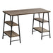 I 7523 Computer Desk - 48"L / Dark Taupe / Black Metal - Furniture Depot