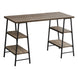 I 7523 Computer Desk - 48"L / Dark Taupe / Black Metal - Furniture Depot
