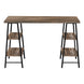 I 7525 Computer Desk - 48"L / Brown Reclaimed Wood / Black Metal - Furniture Depot (7881137979640)