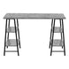 I 7526 Computer Desk - 48"L / Grey Stone-Look / Black Metal - Furniture Depot