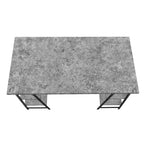 I 7526 Computer Desk - 48"L / Grey Stone-Look / Black Metal - Furniture Depot