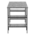 I 7526 Computer Desk - 48"L / Grey Stone-Look / Black Metal - Furniture Depot