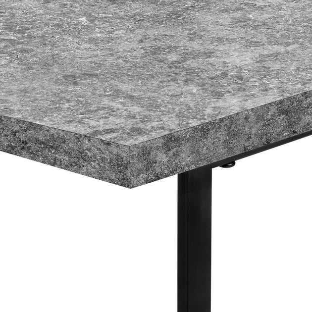 I 7526 Computer Desk - 48"L / Grey Stone-Look / Black Metal - Furniture Depot