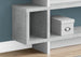 I 7532 Bookcase - 55"H / White / Cement-Look Modern Style - Furniture Depot