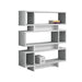 I 7532 Bookcase - 55"H / White / Cement-Look Modern Style - Furniture Depot