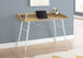 I 7534 Computer Desk - 48"L / Natural / White Metal - Furniture Depot
