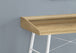 I 7534 Computer Desk - 48"L / Natural / White Metal - Furniture Depot