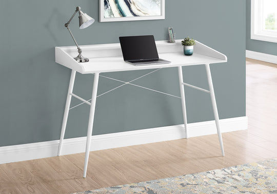 I 7535 Computer Desk - 48"L / White / White Metal - Furniture Depot