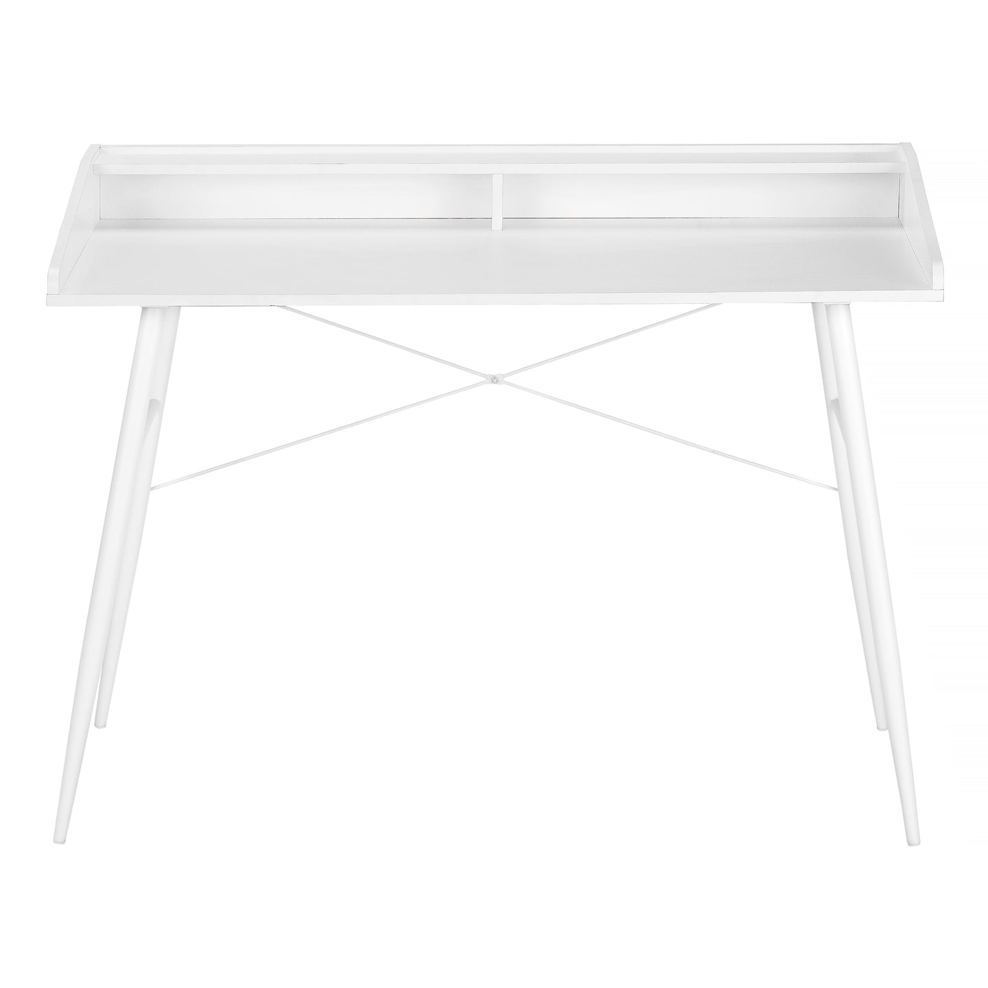 I 7535 Computer Desk - 48"L / White / White Metal - Furniture Depot