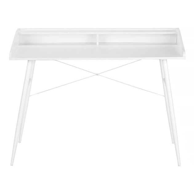 I 7535 Computer Desk - 48"L / White / White Metal - Furniture Depot