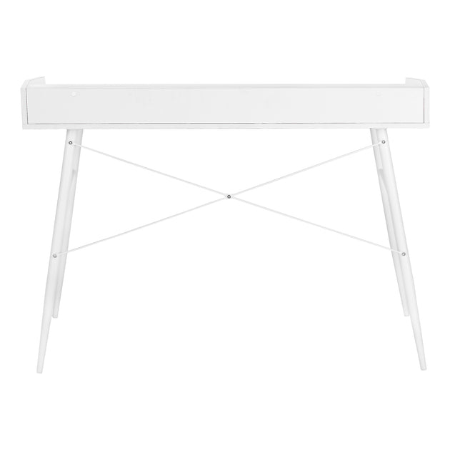 I 7535 Computer Desk - 48"L / White / White Metal - Furniture Depot