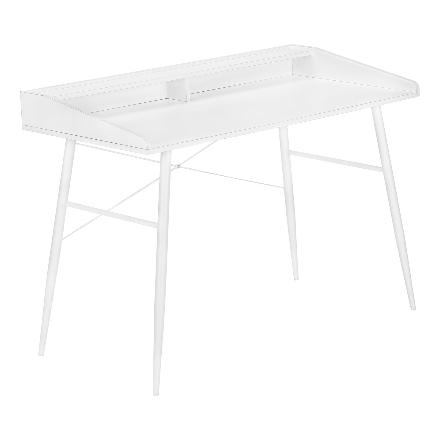 I 7535 Computer Desk - 48"L / White / White Metal - Furniture Depot