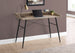 I 7536 Computer Desk - 48"L / Dark Taupe / Black Metal - Furniture Depot (7881138405624)