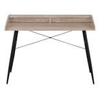 I 7536 Computer Desk - 48"L / Dark Taupe / Black Metal - Furniture Depot (7881138405624)