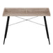 I 7536 Computer Desk - 48"L / Dark Taupe / Black Metal - Furniture Depot (7881138405624)