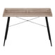 I 7536 Computer Desk - 48"L / Dark Taupe / Black Metal - Furniture Depot (7881138405624)