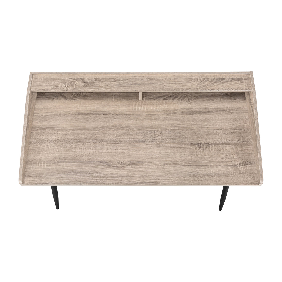 I 7536 Computer Desk - 48"L / Dark Taupe / Black Metal - Furniture Depot (7881138405624)