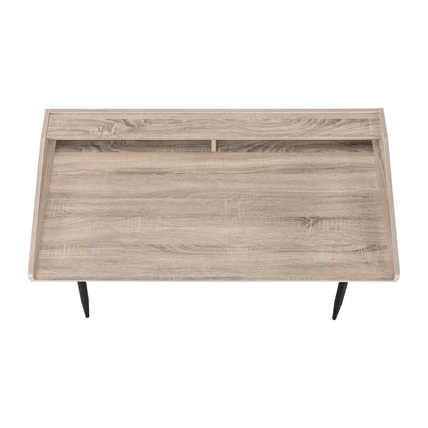 I 7536 Computer Desk - 48"L / Dark Taupe / Black Metal - Furniture Depot (7881138405624)