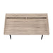 I 7536 Computer Desk - 48"L / Dark Taupe / Black Metal - Furniture Depot (7881138405624)