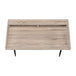 I 7536 Computer Desk - 48"L / Dark Taupe / Black Metal - Furniture Depot (7881138405624)