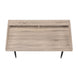 I 7536 Computer Desk - 48"L / Dark Taupe / Black Metal - Furniture Depot (7881138405624)