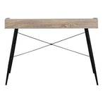 I 7536 Computer Desk - 48"L / Dark Taupe / Black Metal - Furniture Depot (7881138405624)