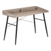 I 7536 Computer Desk - 48"L / Dark Taupe / Black Metal - Furniture Depot (7881138405624)