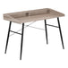 I 7536 Computer Desk - 48"L / Dark Taupe / Black Metal - Furniture Depot (7881138405624)
