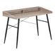I 7536 Computer Desk - 48"L / Dark Taupe / Black Metal - Furniture Depot (7881138405624)