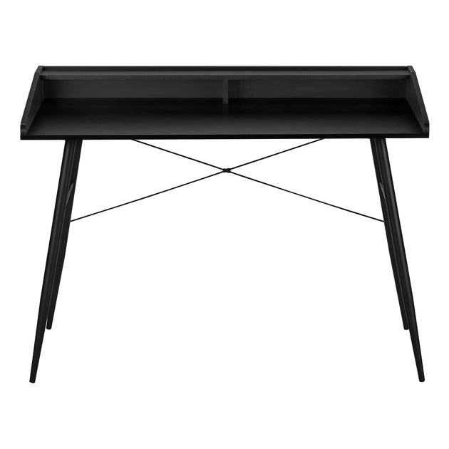 I 7537 Computer Desk - 48"L / Black / Black Metal - Furniture Depot