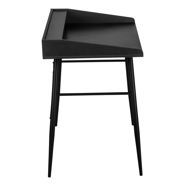 I 7537 Computer Desk - 48"L / Black / Black Metal - Furniture Depot