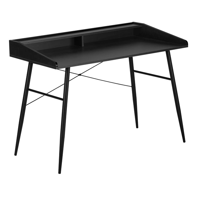 I 7537 Computer Desk - 48"L / Black / Black Metal - Furniture Depot