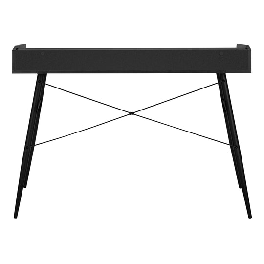 I 7537 Computer Desk - 48"L / Black / Black Metal - Furniture Depot